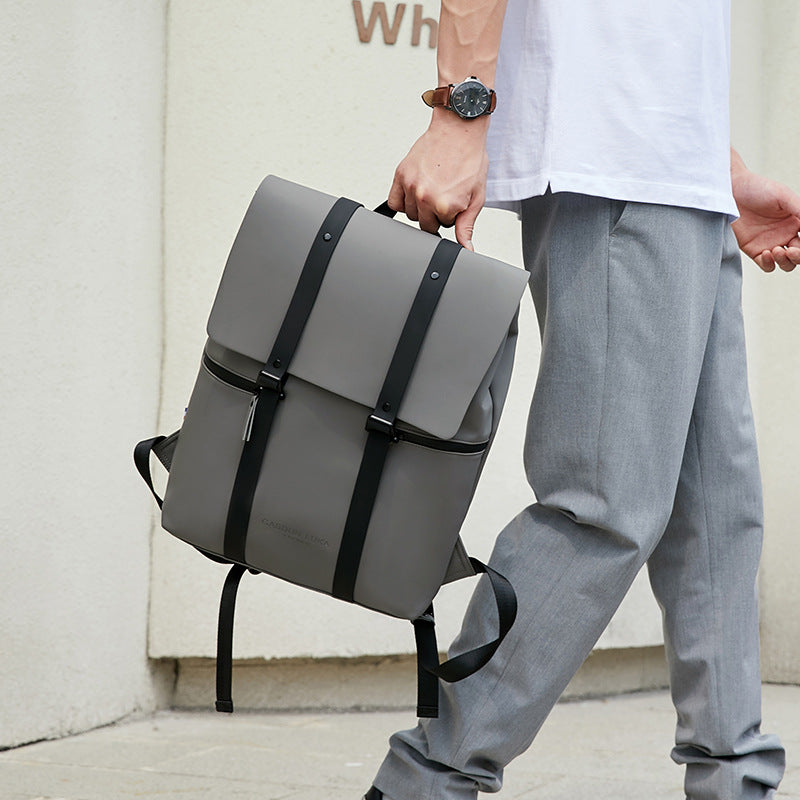 French Male Leather Large Capacity Trendy Wild Leisure Backpacks