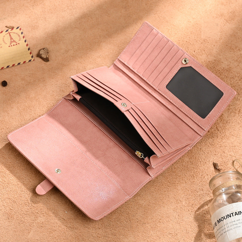 Women's Oil Wax Skin Large Capacity Multiple Slots Genuine Leather Bags