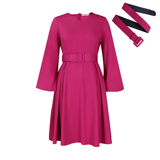 Women's With Belt African Wear Long Sleeve Elegant Graceful Dresses