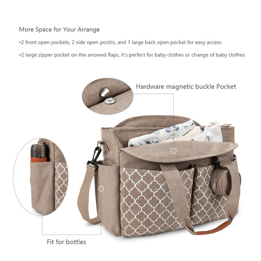 Portable Mommy Printing Geometric Matching Pacifier Bags