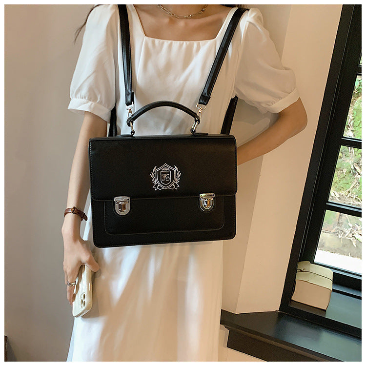 Style Uniform One Black Preppy Postman Shoulder Bags