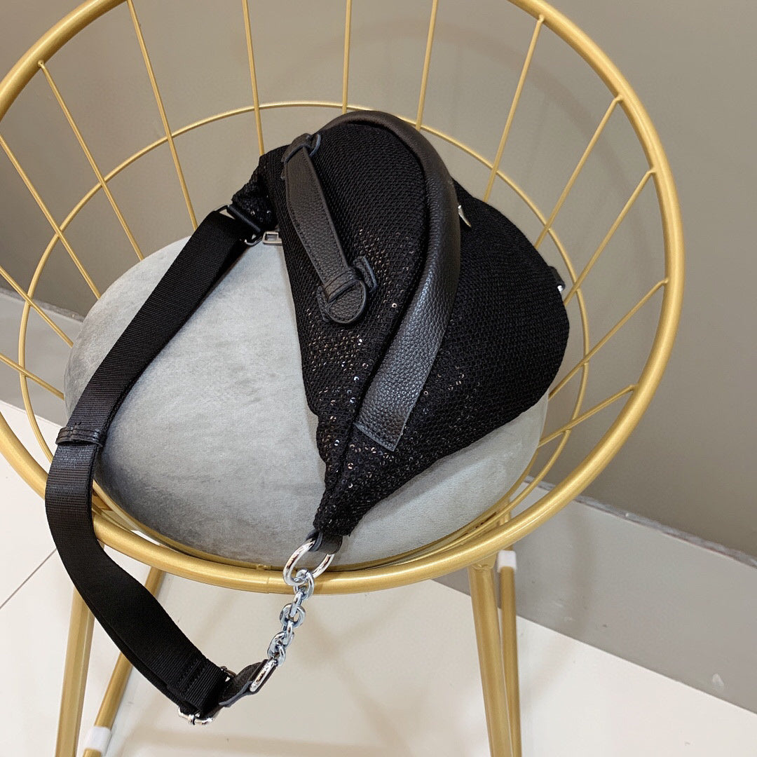 Women's Fashion Pouch Street Sequined Mesh Crossbody Bags