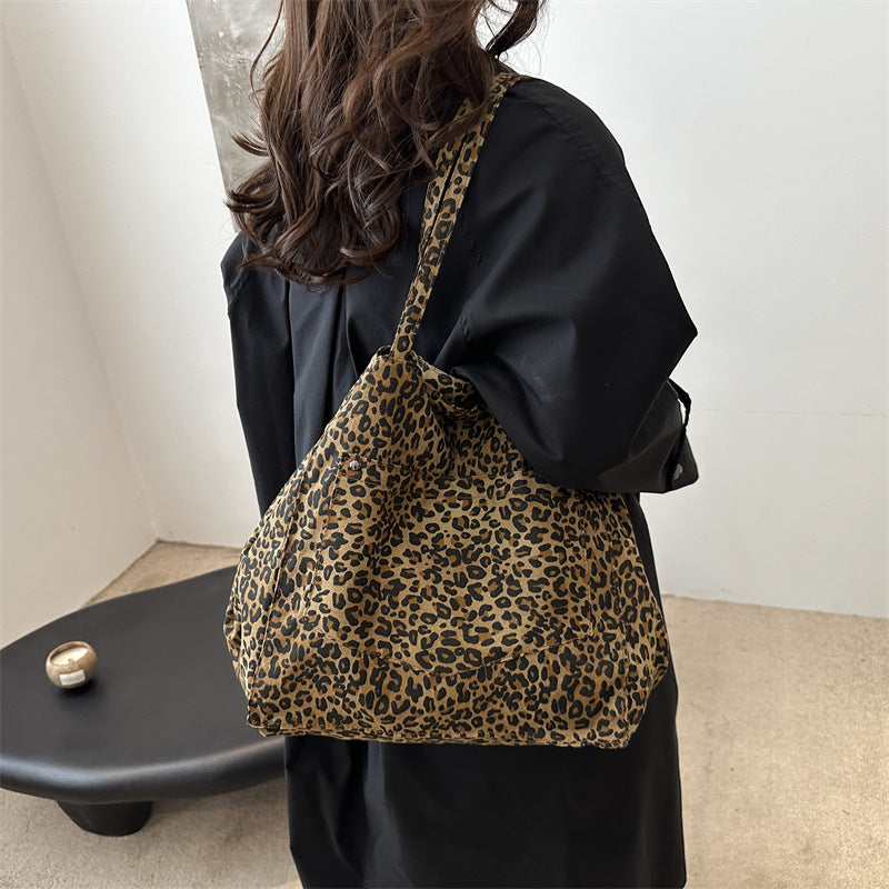 Women's Canvas Large Capacity Personalized Fashion Trendy Portable Women's Shoulder Bag