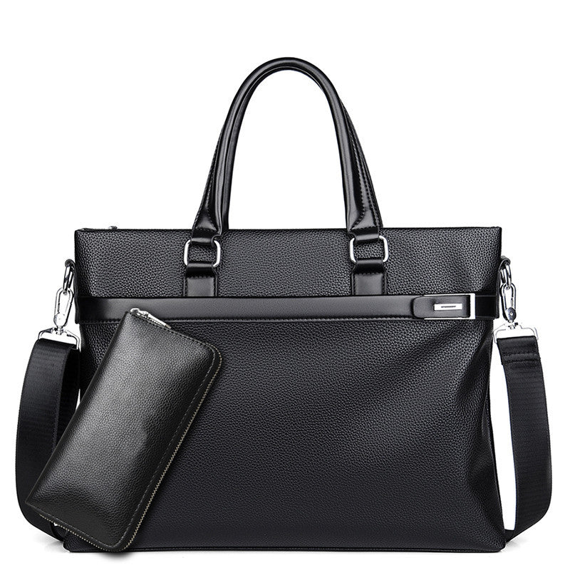 Men's Business Soft Leather Computer Trendy Trend Men's Handbags