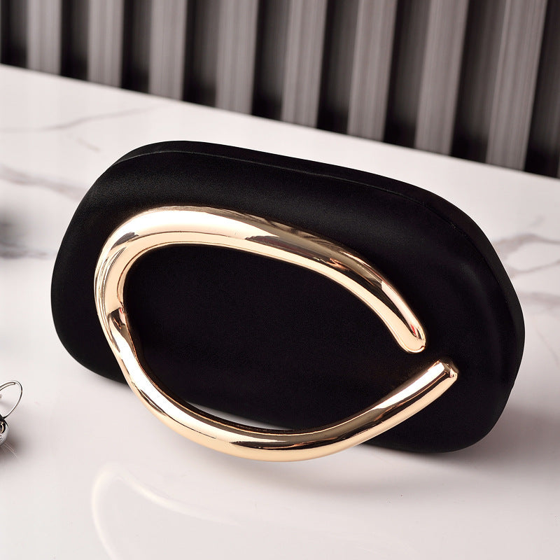 Round Box Dinner Vintage Gold Clutch Evening Bags