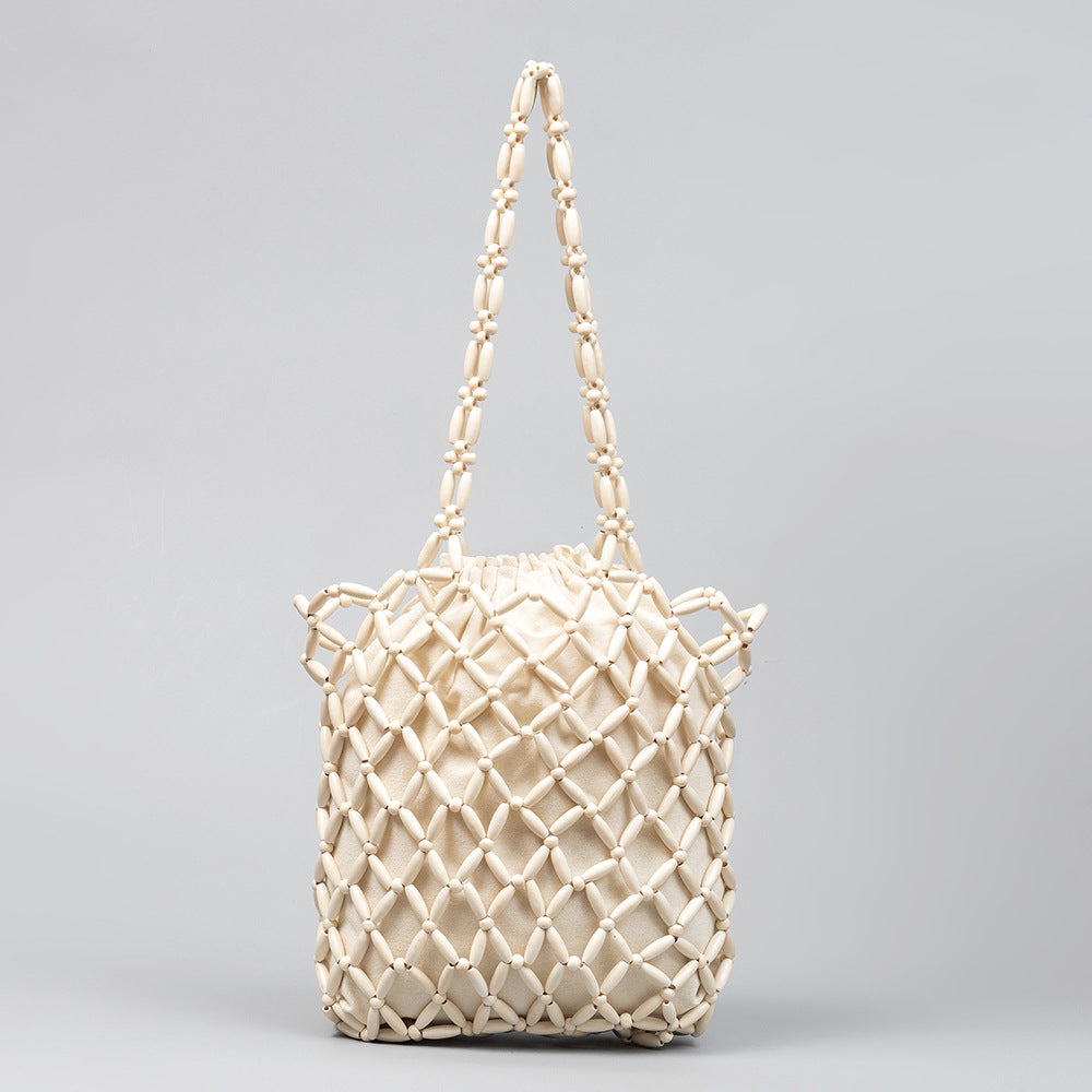 Beads Decoration Hand-woven Female Summer Niche Shoulder Bags