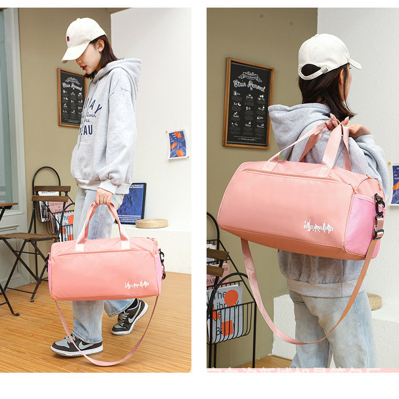 Women's & Men's & Fitness Cylinder Lightweight Short Business Travel Bags