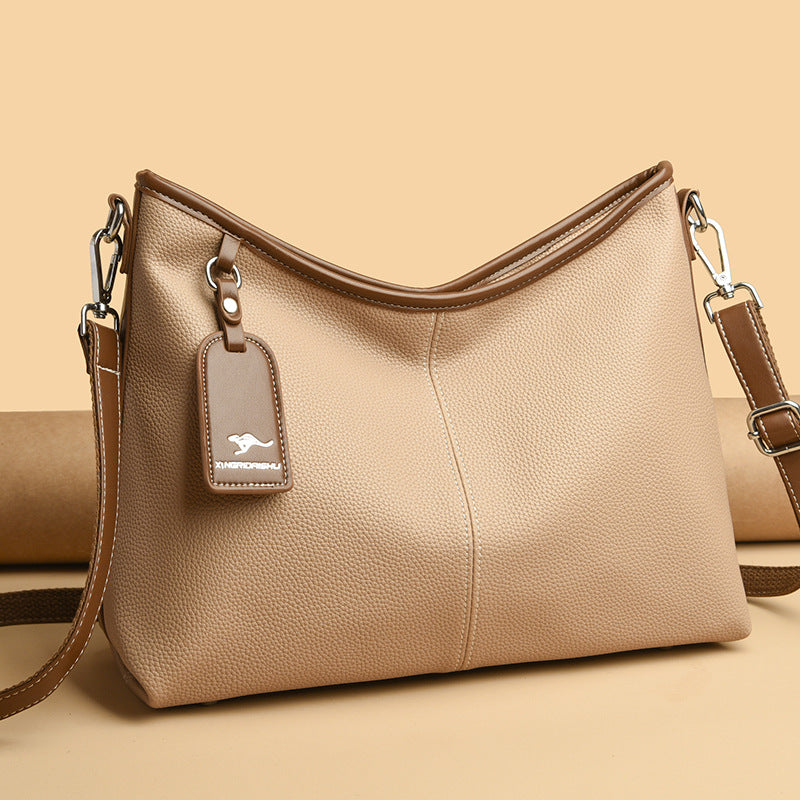 Women's Pattern Fashionable Sewing Line Genuine Kangaroo Crossbody Bags