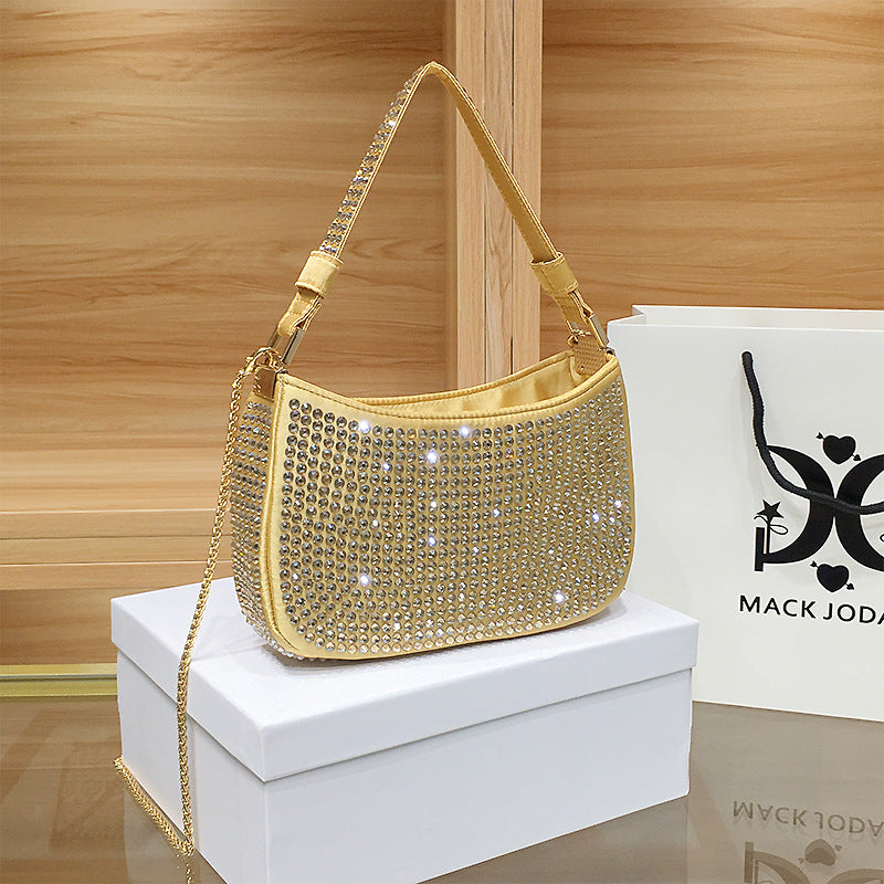 Women's High-grade Exquisite Dinner Rhinestone Chain Handbags
