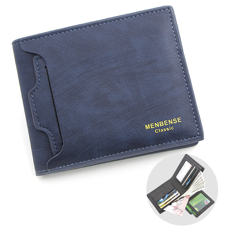 Men's Personalized Short Fashion Patchwork Multiple Slots Men's Wallet