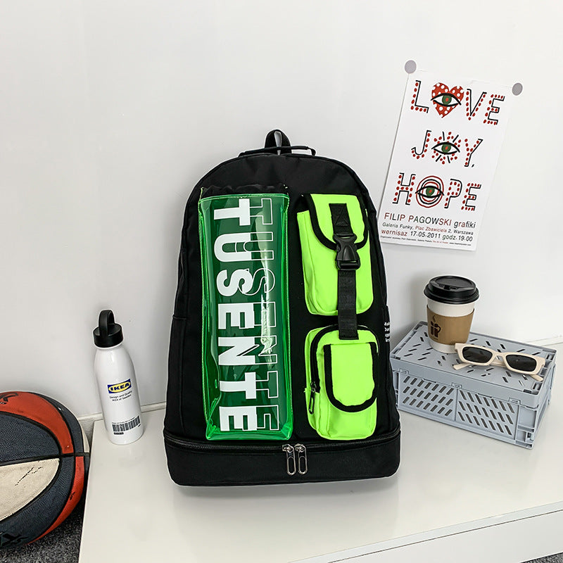 Men's Fashion Trendy Leisure Personalized Color Matching Backpacks