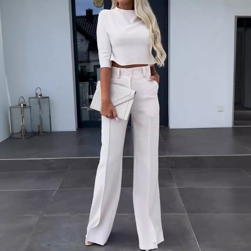 Women's Graceful Fashion Casual Set Two-piece Suits