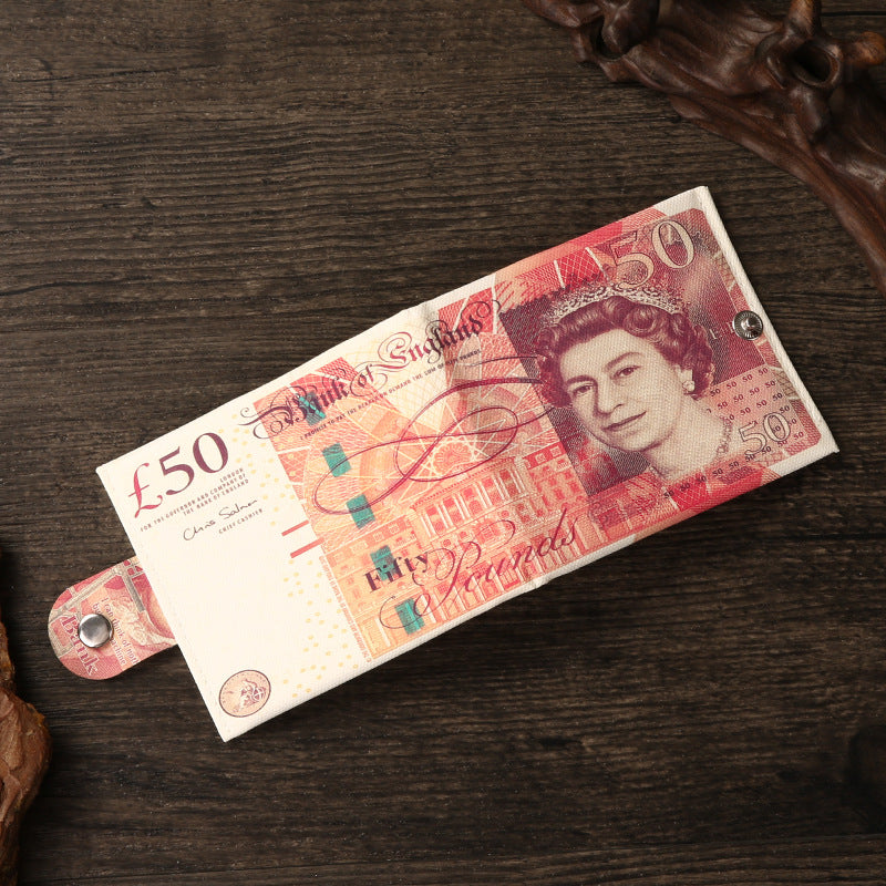 Men's Canvas Money Printing Creative Gift Card Holder