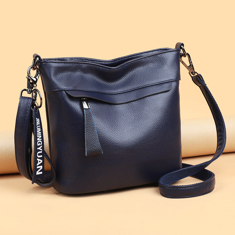 Women's Fashionable Korean Style Soft Leather Large Capacity Crossbody Bags