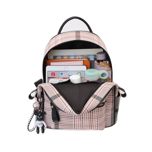 Women's Korean Fashionable Large Capacity Plaid Mom Shoulder Bags