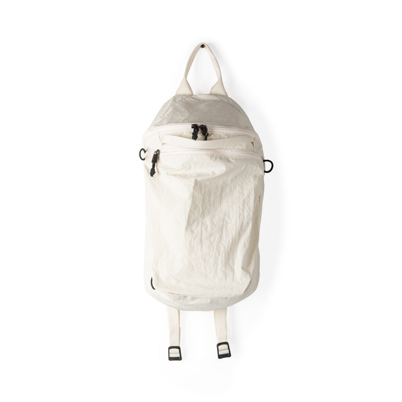 Nylon Cloth Waterproof Rucksack Simple Large Capacity Pleated Backpacks