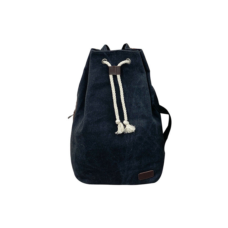 Canvas Simple Fashion Drawstring Korean Style Backpacks