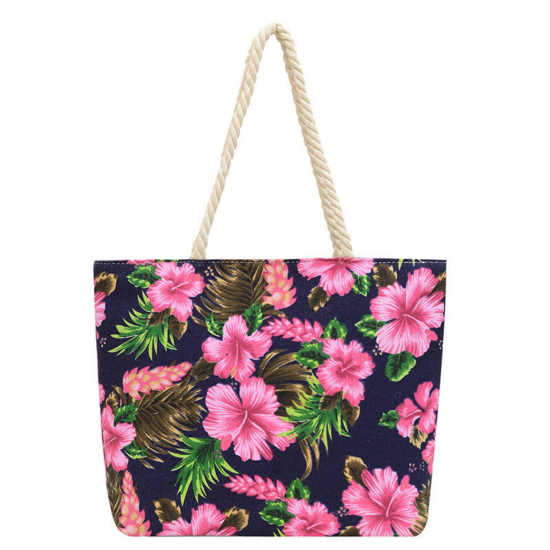 Women's Pattern Canvas Floral Cloth Ethnic Style Large Women's Shoulder Bag