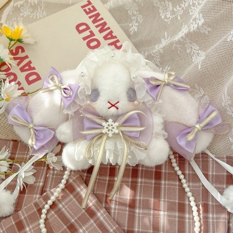 Series Doll Rabbit Pattern Handmade Bow Women's Messenger Bag