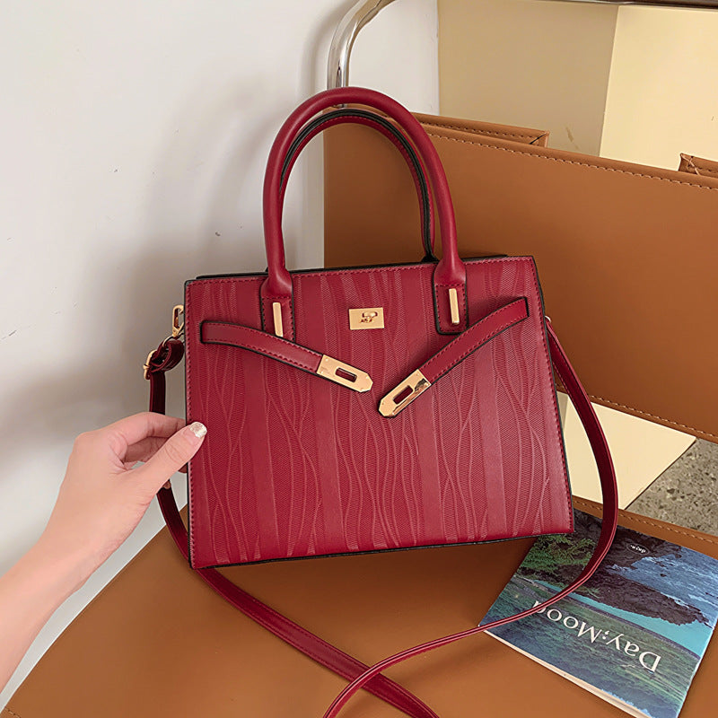 Women's Hand Holding Large Capacity Red Bridal Handbags