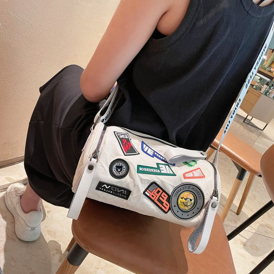 Women's Attractive Denim Fashionable Fashion Cylinder Waist Packs