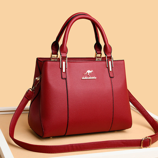 Women's Real Soft Leather Large Capacity Mom Bags