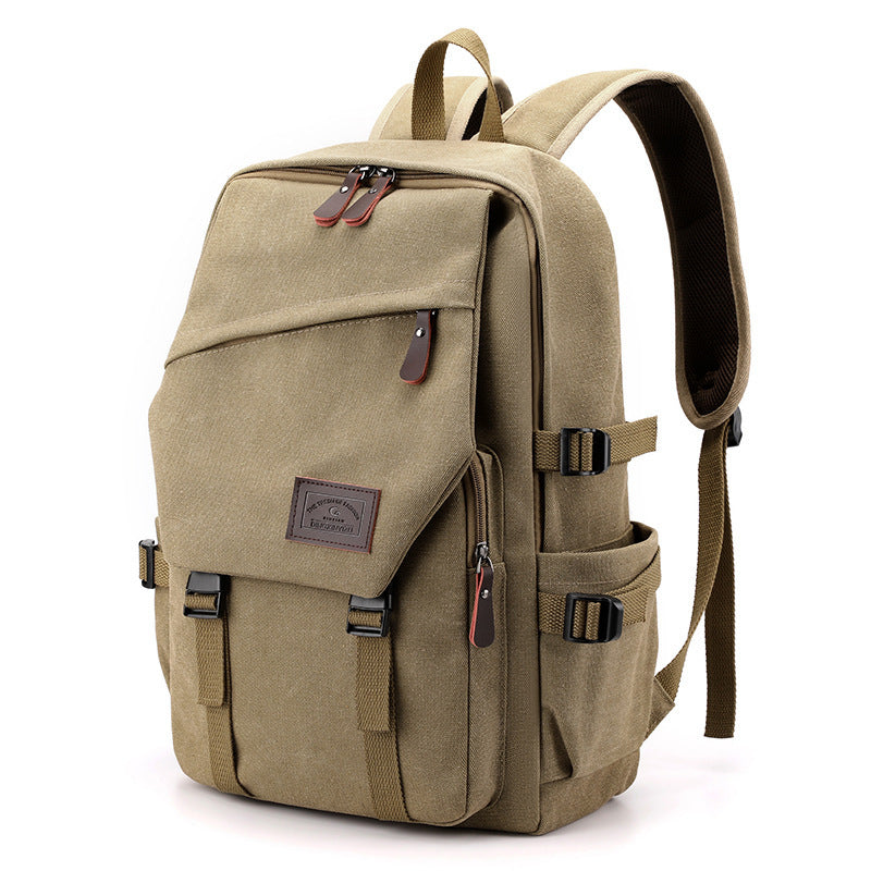 Men's Retro Canvas Trendy Large Capacity College Backpacks