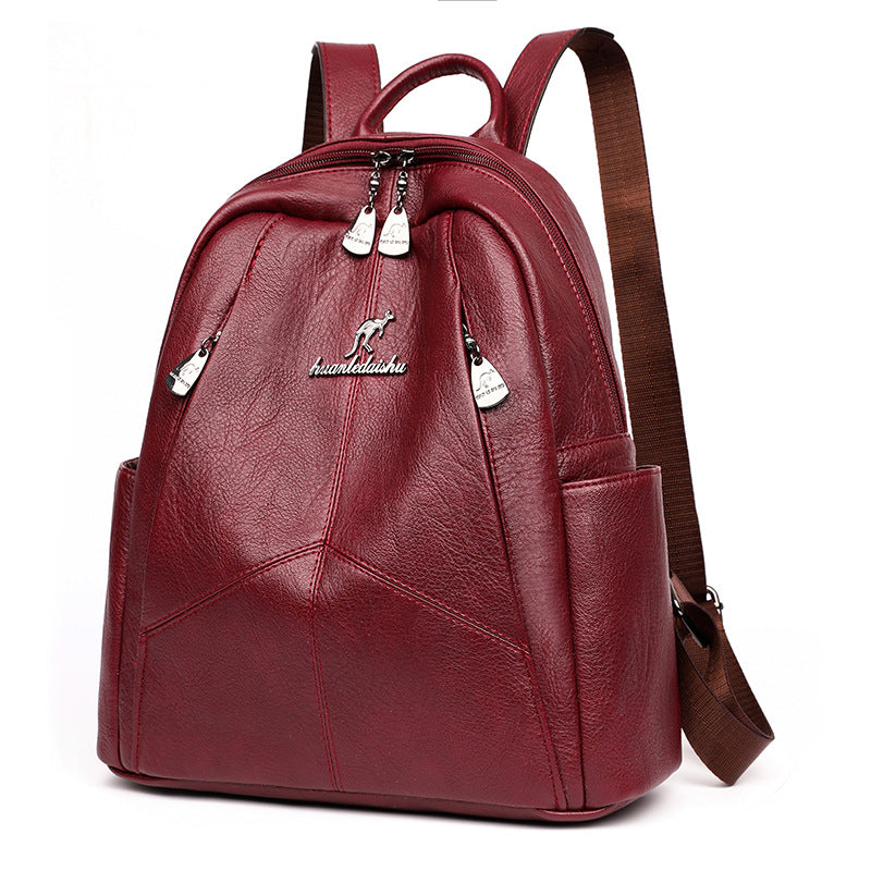 Women's & Men's & Can Be Used Version Fashion Soft Leather Backpacks