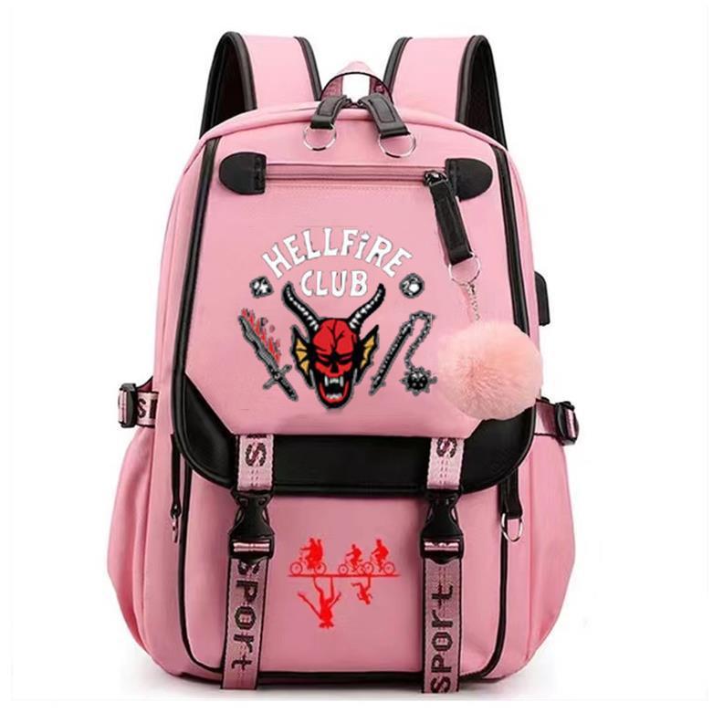 Durable Hell Fire Stranger Things Rechargeable Backpacks