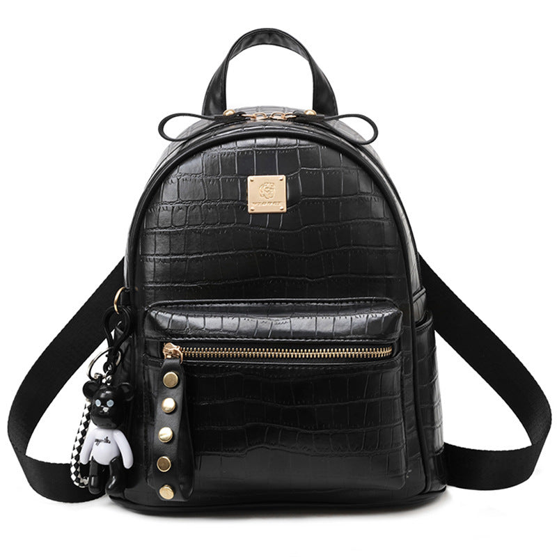 Women's Korean Fashionable Leather Large Capacity Backpacks