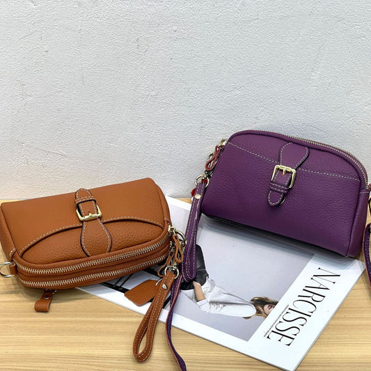 Women's First Layer Cowhide Lady's Cute Fashion Shoulder Bags