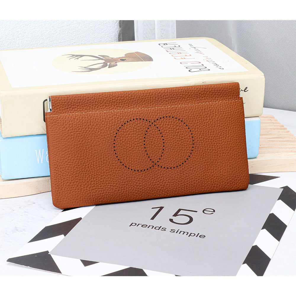 Women's Pure Top Layer Long Cowhide Large Capacity Soft Leather Mobile Ladies Wallet