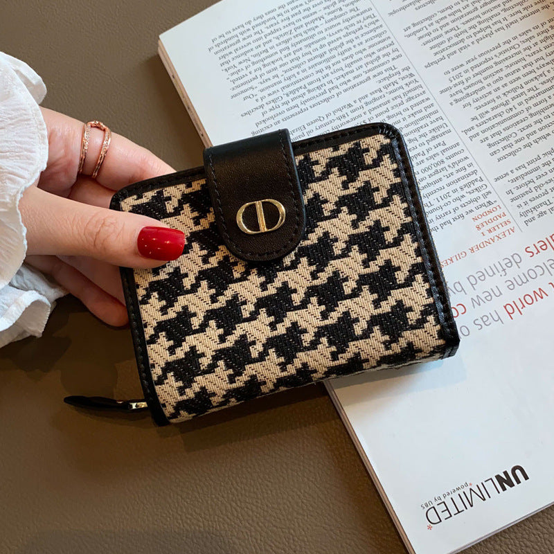 Women's Canvas Short Exquisite Integrated Niche Design Ladies Wallet