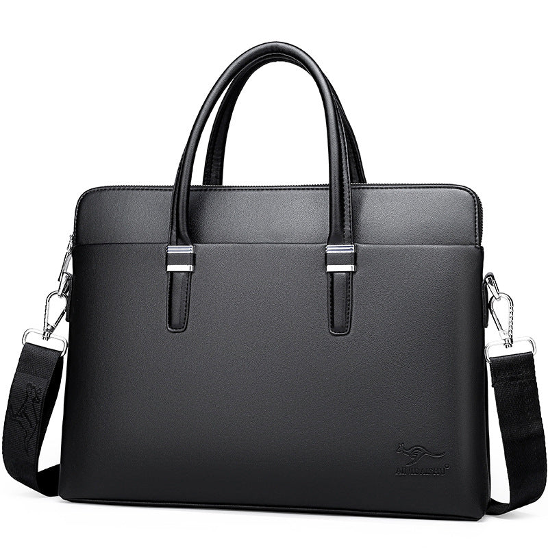 Men's Cool Business Computer Soft Leather Men's Handbags
