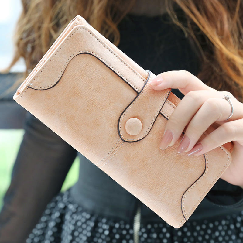 Women's Frosted Vintage Clutch Soft Leather Multifunctional Ladies Wallet
