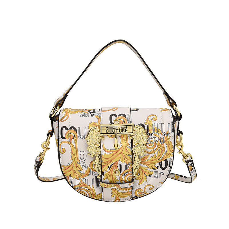 Simple Korean Style Saddle Lady's Advanced Shoulder Bags