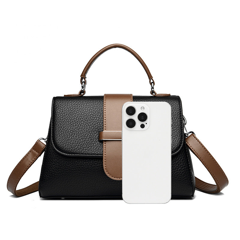 Women's Contrast Color Large Capacity Mother Handbags