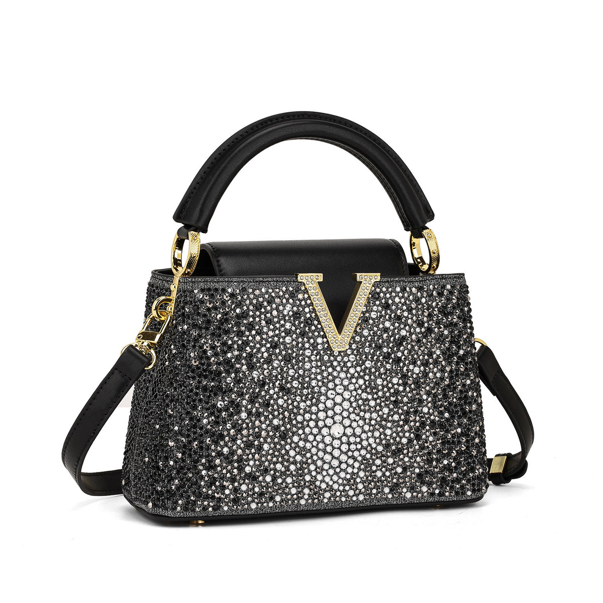 Women's Diamonds Fashionable Rhinestone Dinner Rose Red Women's Handbag