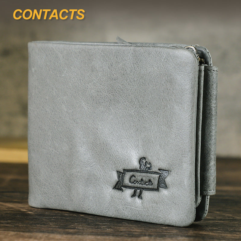Men's Angel First Layer Cowhide Horizontal Male Men's Wallet