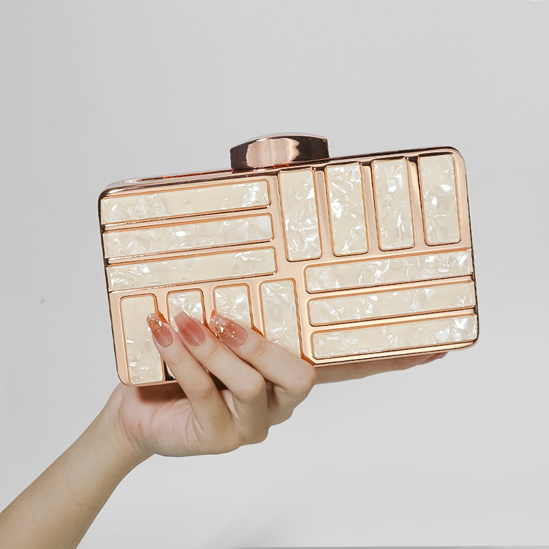 Women's Clutch Portable Acrylic Simple Chain Bridal Gown Evening Bags