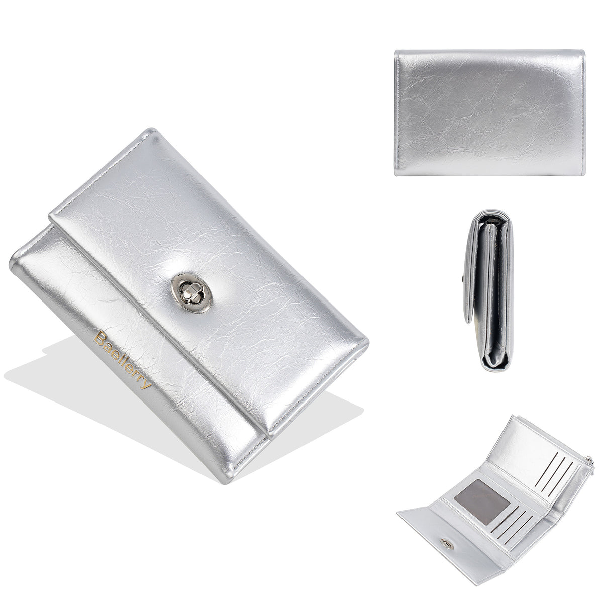 Women's Short High-grade Style Trifold Fashion Zip Ladies Wallet