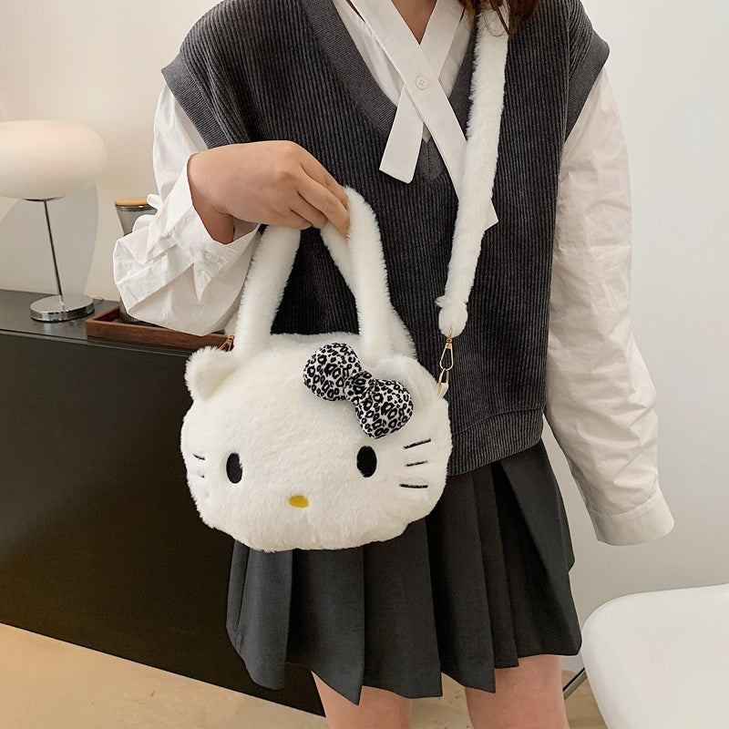 High Plush Cartoon Cute Toothless Big Head Women's Messenger Bag