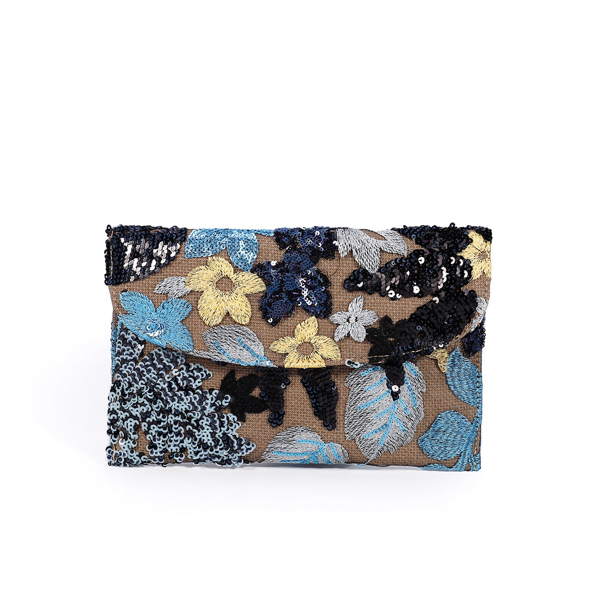 Women's Sense Envelope Sequined Embroidered Straw Woven Handbags