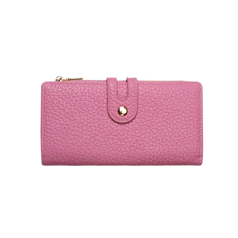 Women's Long Multiple Slots Single Zipper Ladies Wallet
