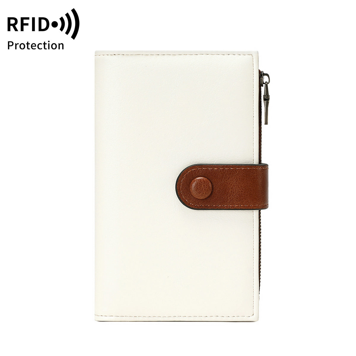 Women's Swiping Leather Multiple Slots Trifold Fashion Ladies Wallet