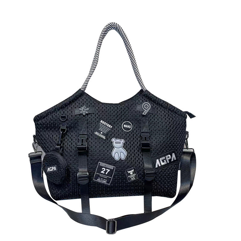 Waterproof Nylon Mesh Simple Large Capacity Women's Shoulder Bag
