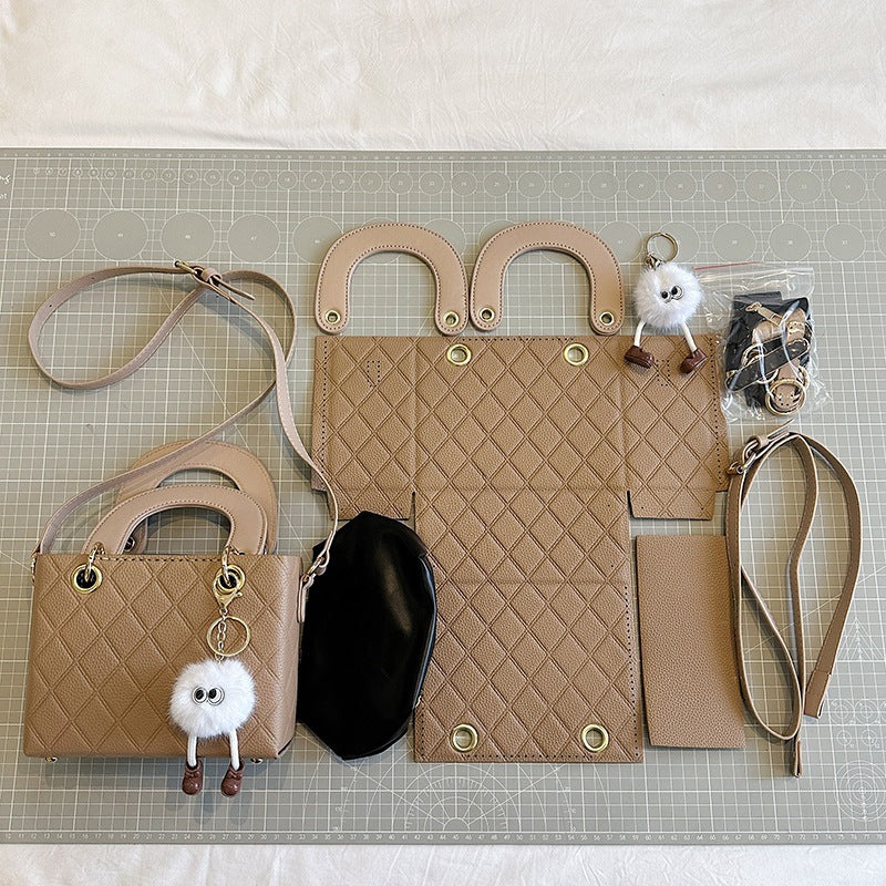 Hand-woven Material Diana Large Capacity Combination Women's Shoulder Bag