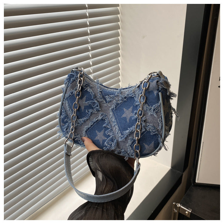 Women's Unique Gradient Denim Fashionable Design Leisure Bags