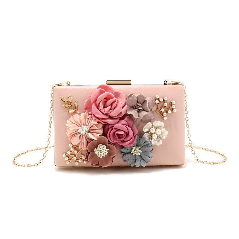 Women's Fashion Flower Dinner Temperament Banquet Clutch All Evening Bags