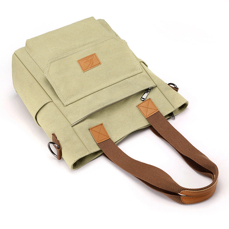 Women's Large Capacity Leisure Commute Trendy Canvas Shoulder Bags